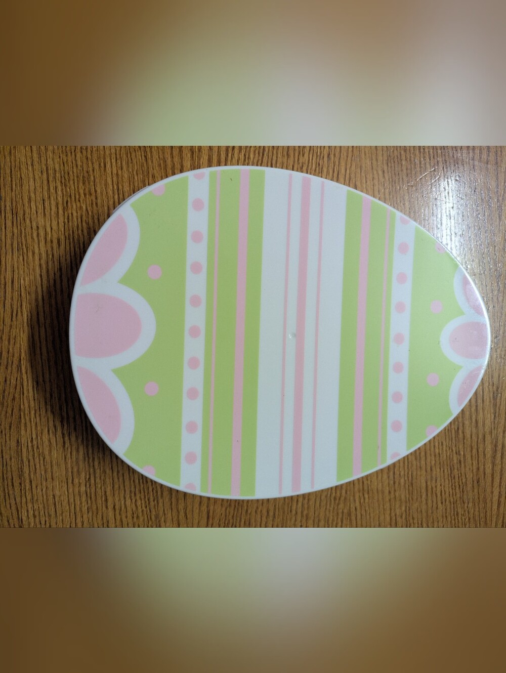 Pastel Green & Pink Decorative Egg Serving Tray - Home Kitchen Food Storage